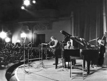 In concert with Gerry and Jack Six, circa late 1960's.